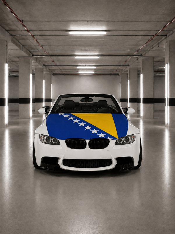 Bosnien Motorhauben Flagge