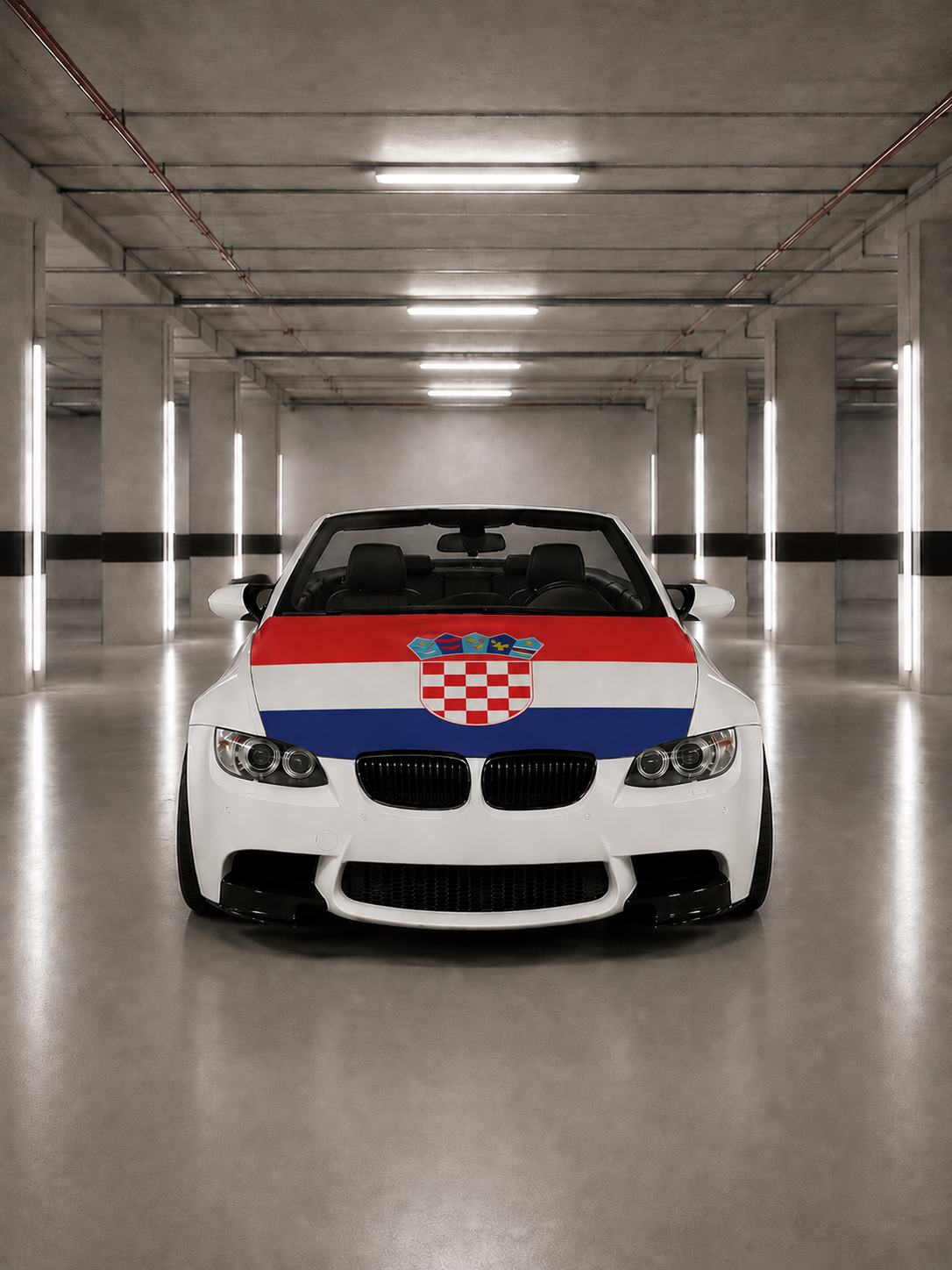 Kroatien Motorhauben Flagge