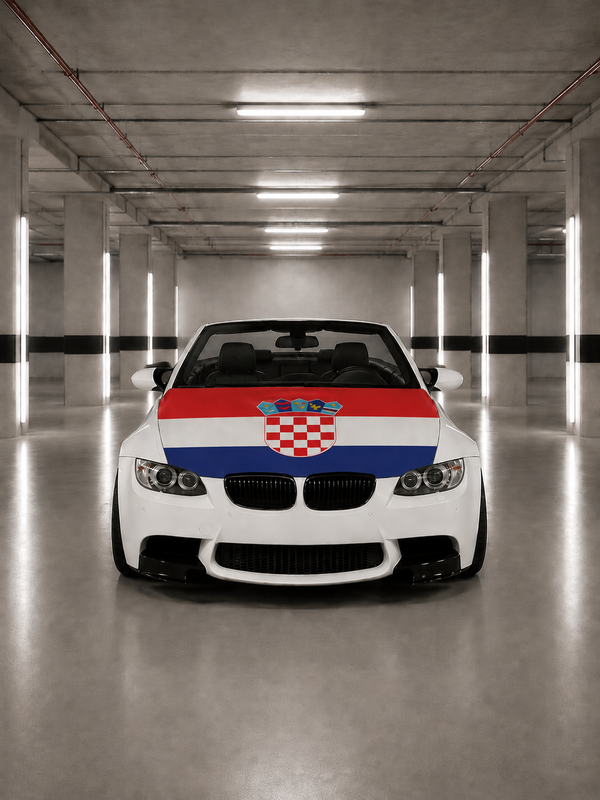 Kroatien Motorhauben Flagge